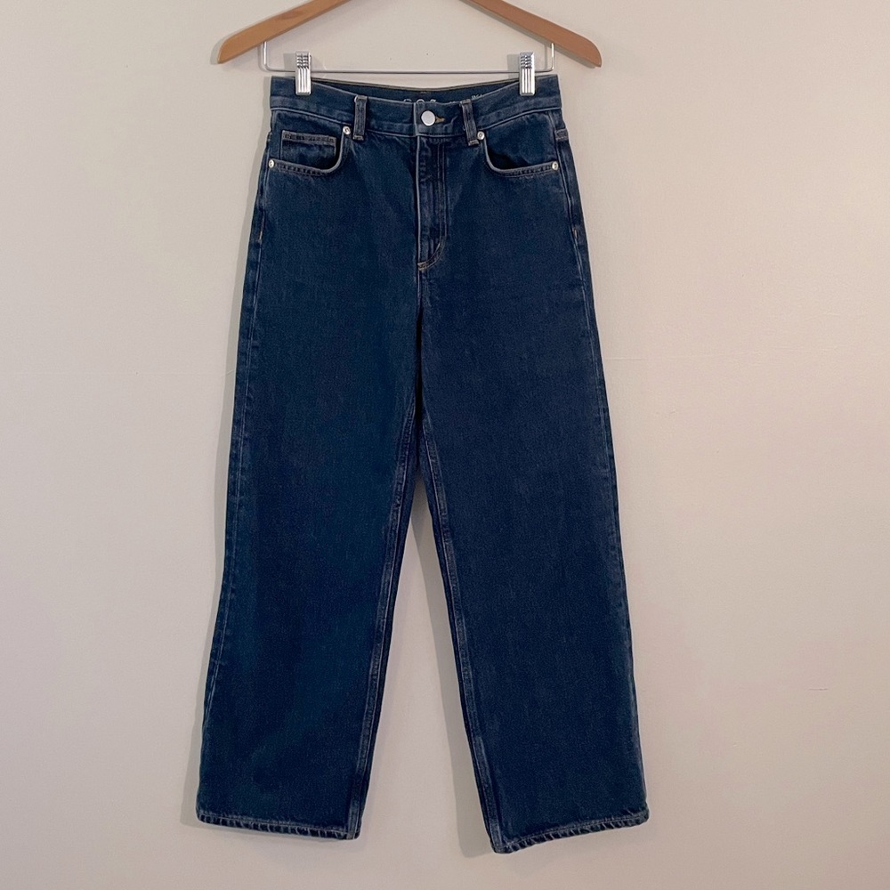 COS cropped straight leg high rise jeans